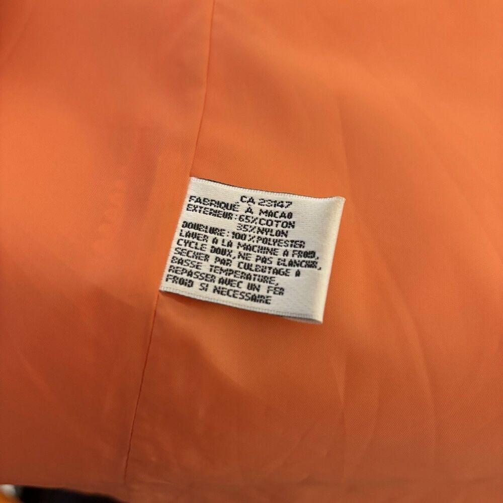 VTG Talbots Orange Trench Coat Jacket Rain Coat Womens Size 10P Lined Belt - Picture 9 of 13